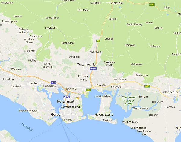 google map of hampshire